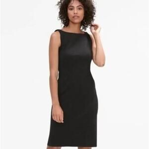 MM LAFLEUR Lydia Dress Charcoal Black Ponte Knit Sz 6 $295 {YY34}